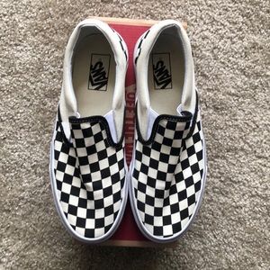 Checkerboard slip on Vans
